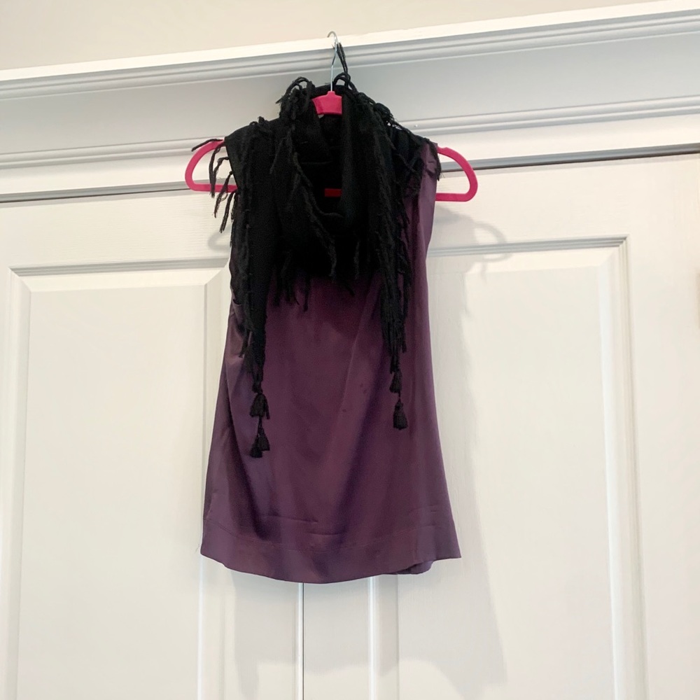Theory Silk Tank with Scarf